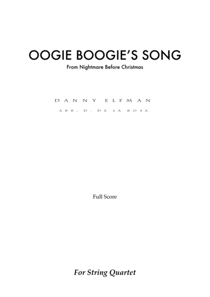 Oogie Boogie's Song