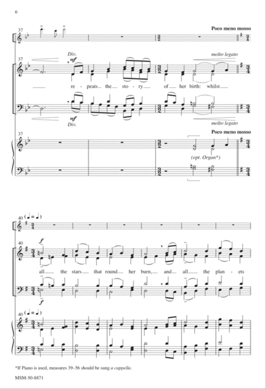 The Spangled Heavens 4-Part scores gallery preview page 6
