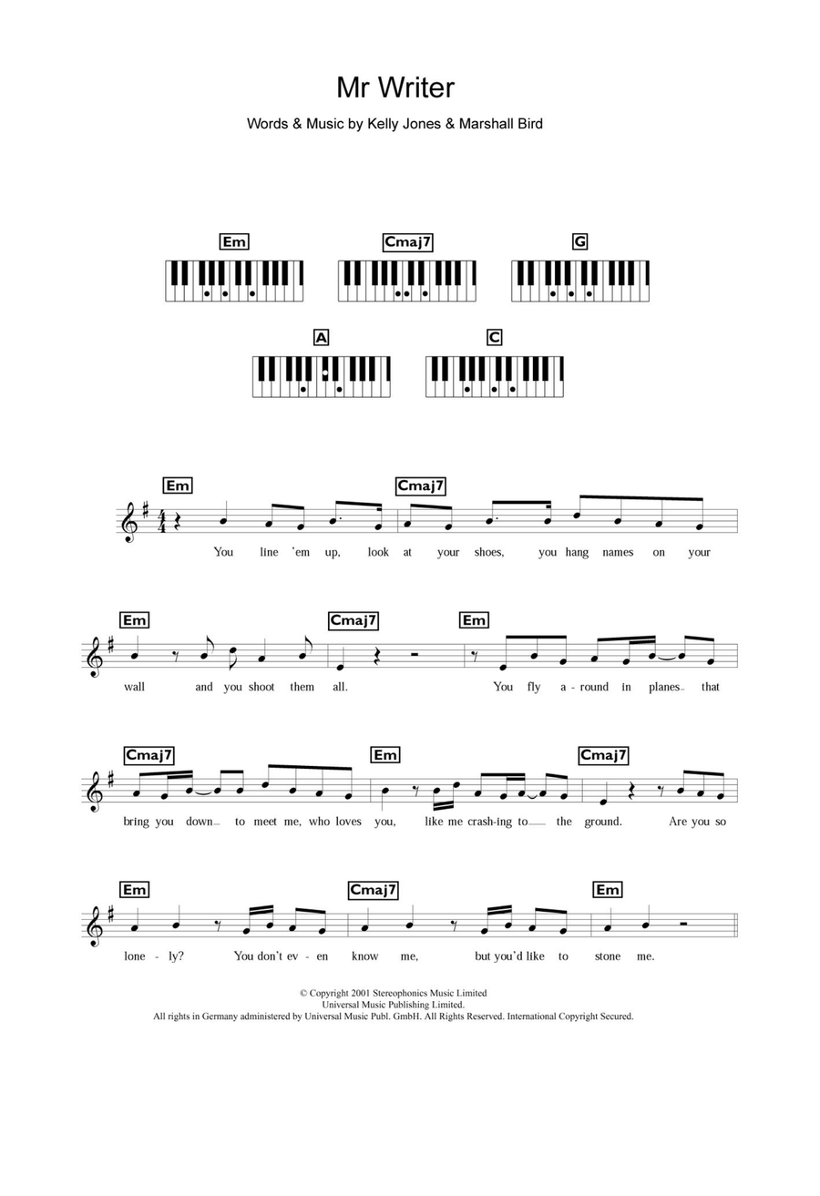 Mr. Writer Piano Solo scores gallery preview page 1