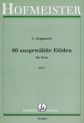 Book cover for 60 Etuden, Heft 1