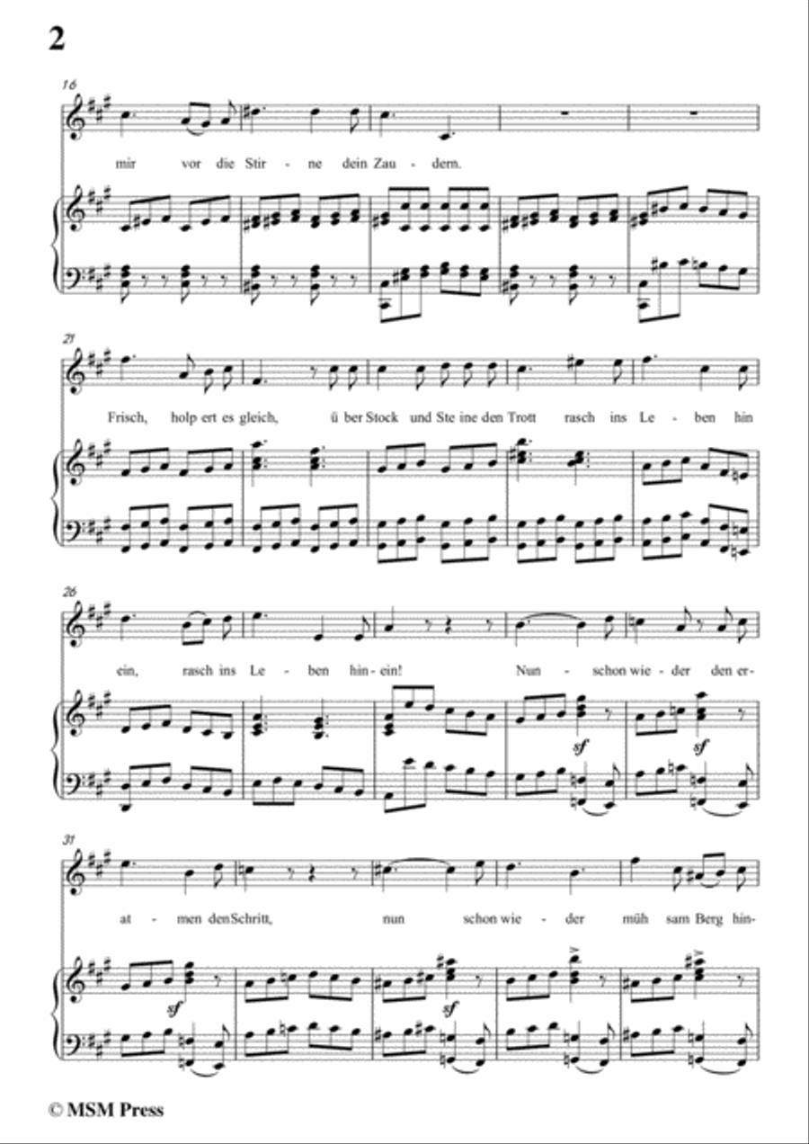 Schubert-An Schwager Kronos,Op.19 No.1,in f sharp minor,for Voice&Piano Voice scores gallery preview page 4