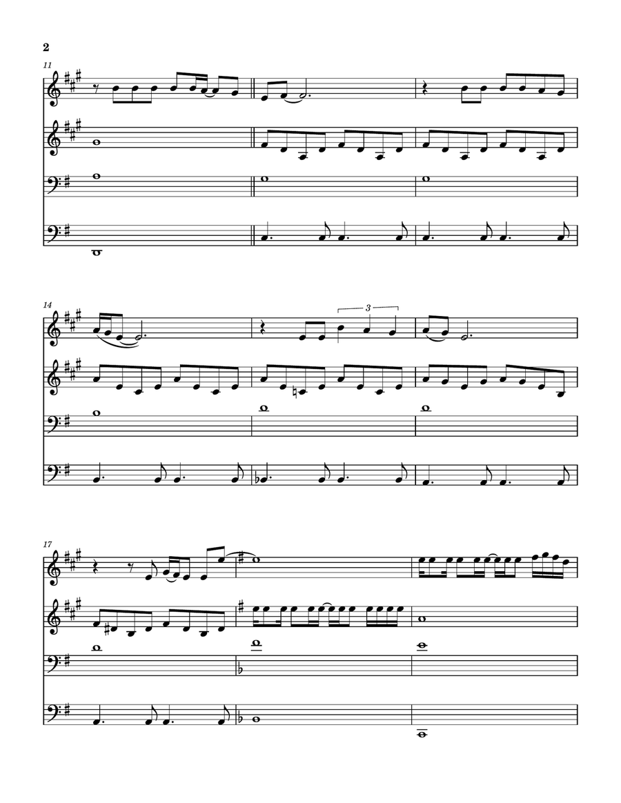 Medley: Wichita Lineman with By The Time I Get To Phoenix and Macarthur Park Brass Quartet scores gallery preview page 3