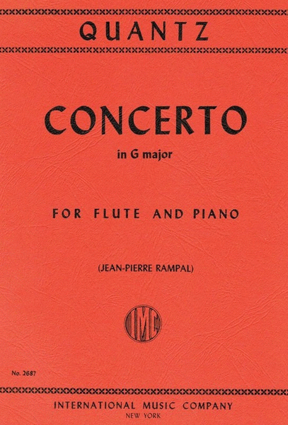 Quantz - Concerto G Qv5/174 Flute/Piano