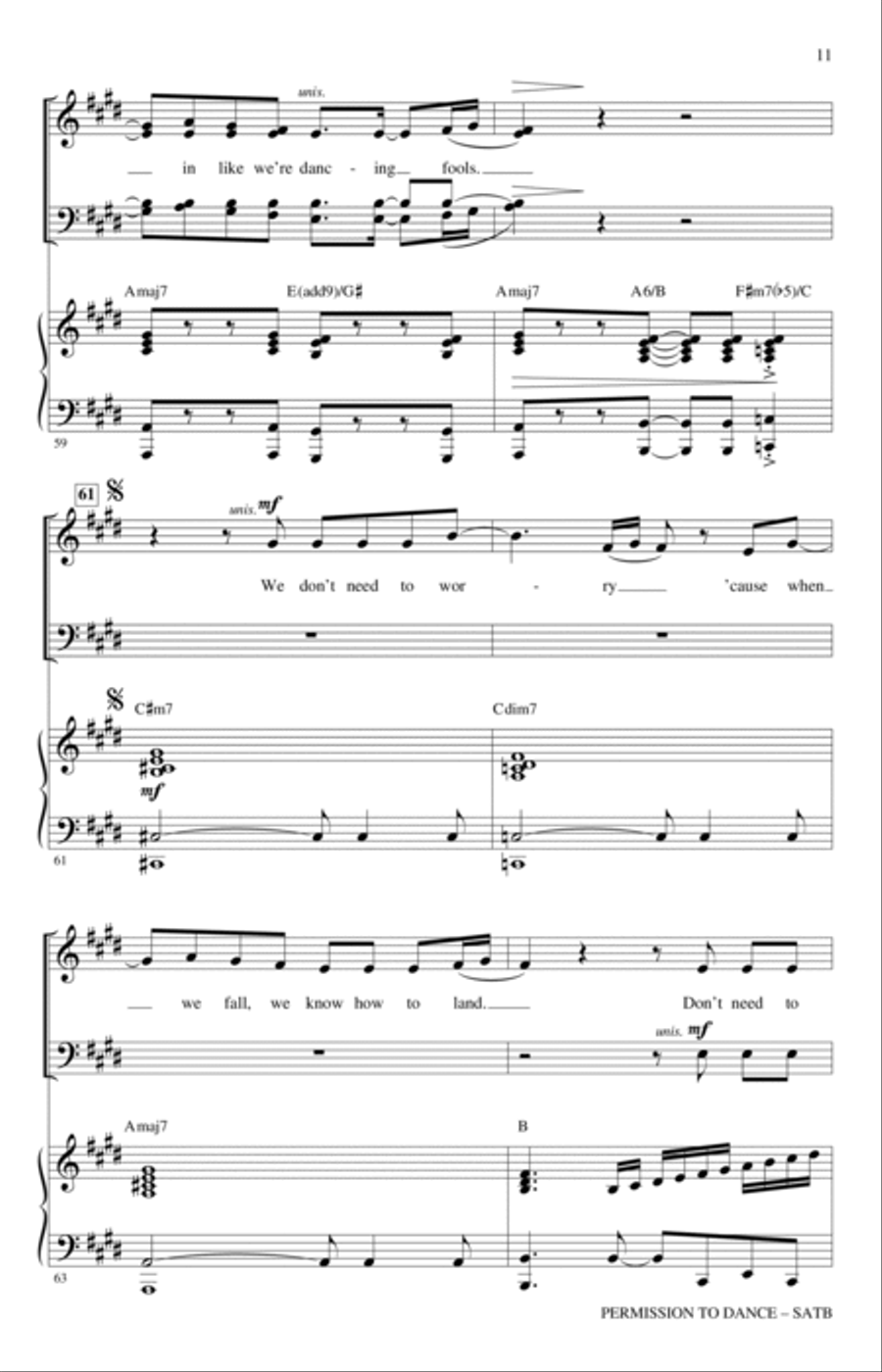 Permission To Dance (arr. Roger Emerson) 4-Part scores gallery preview page 10