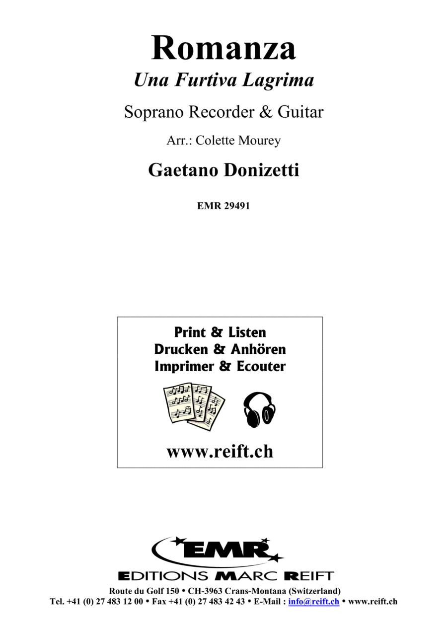 Romanza Romanza Soprano Recorder scores gallery preview page 1