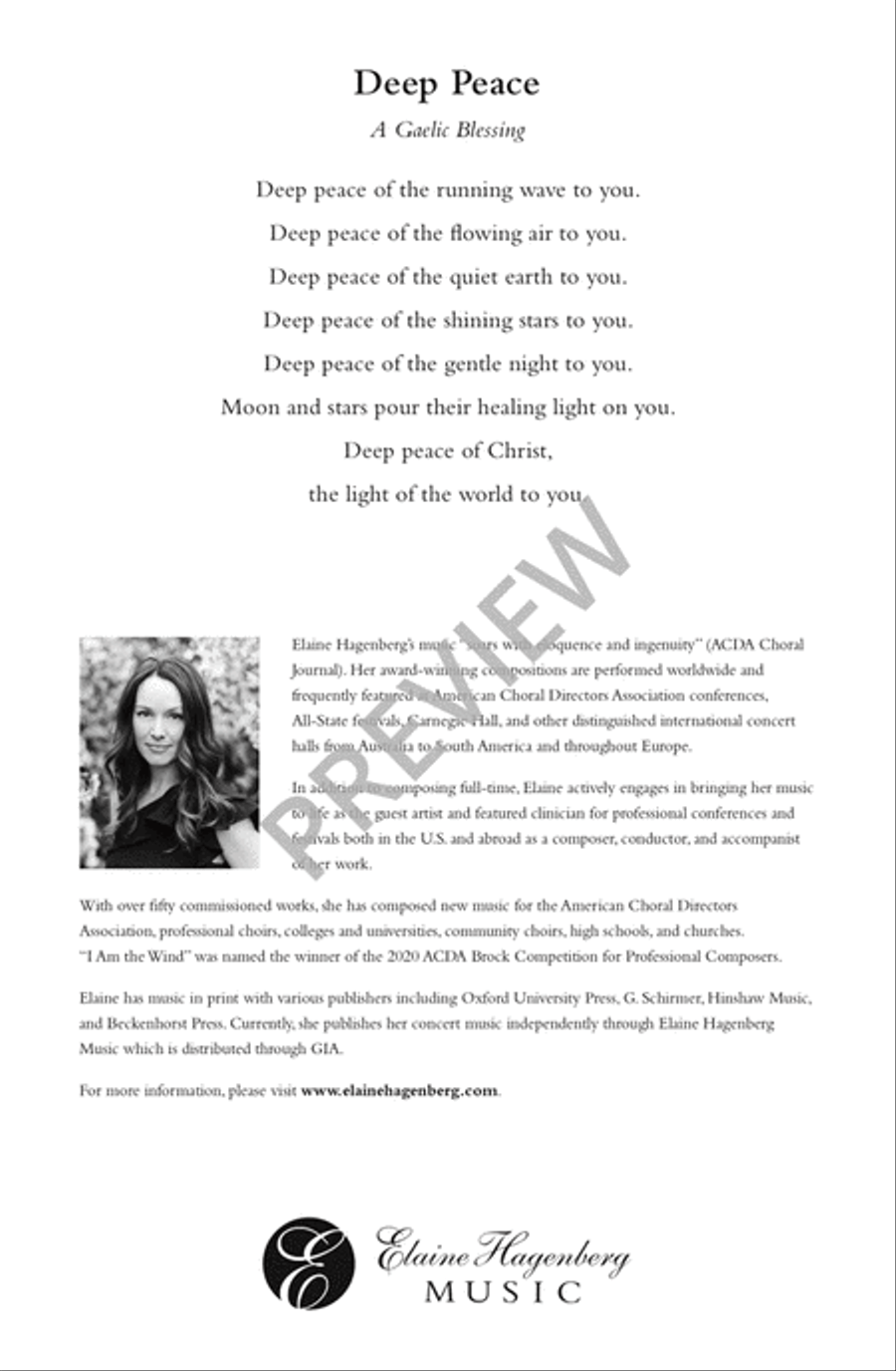 Deep Peace Deep Peace 4-Part scores gallery preview page 3