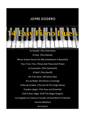 Book cover for 14 Easy Piano Duets - Four Hands