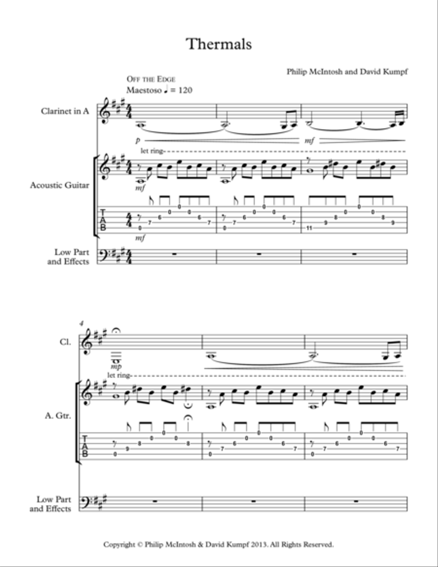 Thermals - for Guitar and Clarinet in A image number null