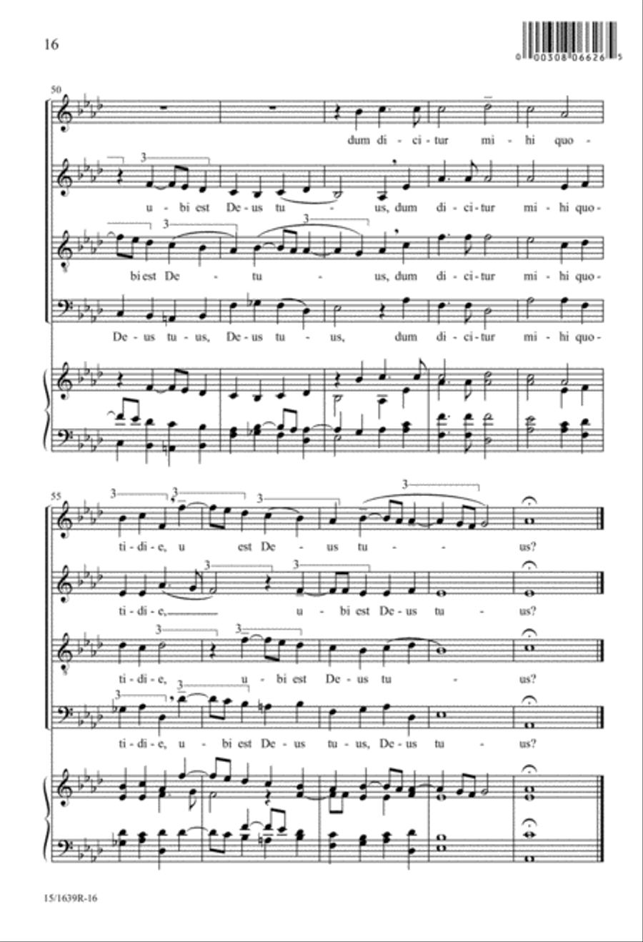 Motet Psalm 42 4-Part scores gallery preview page 17