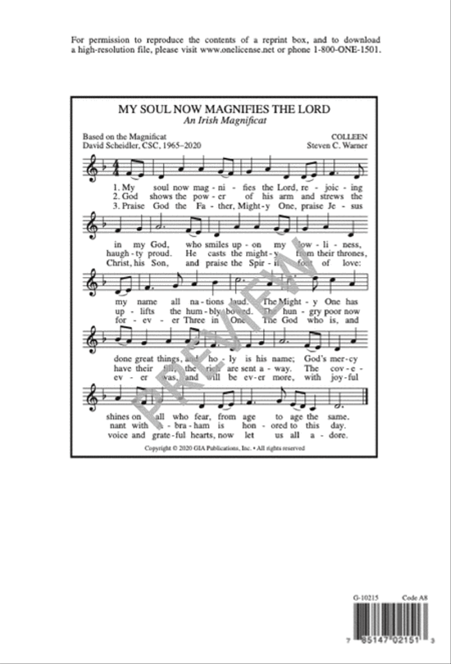 My Soul Now Magnifies the Lord 4-Part scores gallery preview page 6