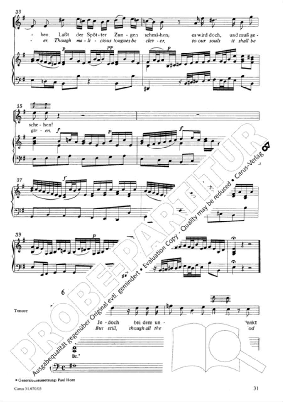 Watch now, praying, praying, watch now (Wachet! betet! betet! wachet!) 4-Part scores gallery preview page 35