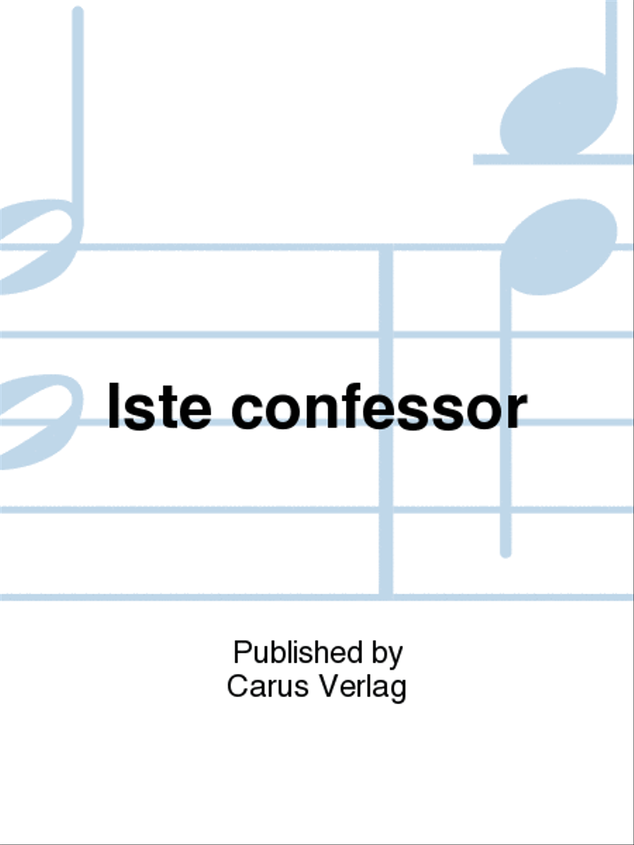 Iste confessor Iste confessor Score scores gallery preview page 1