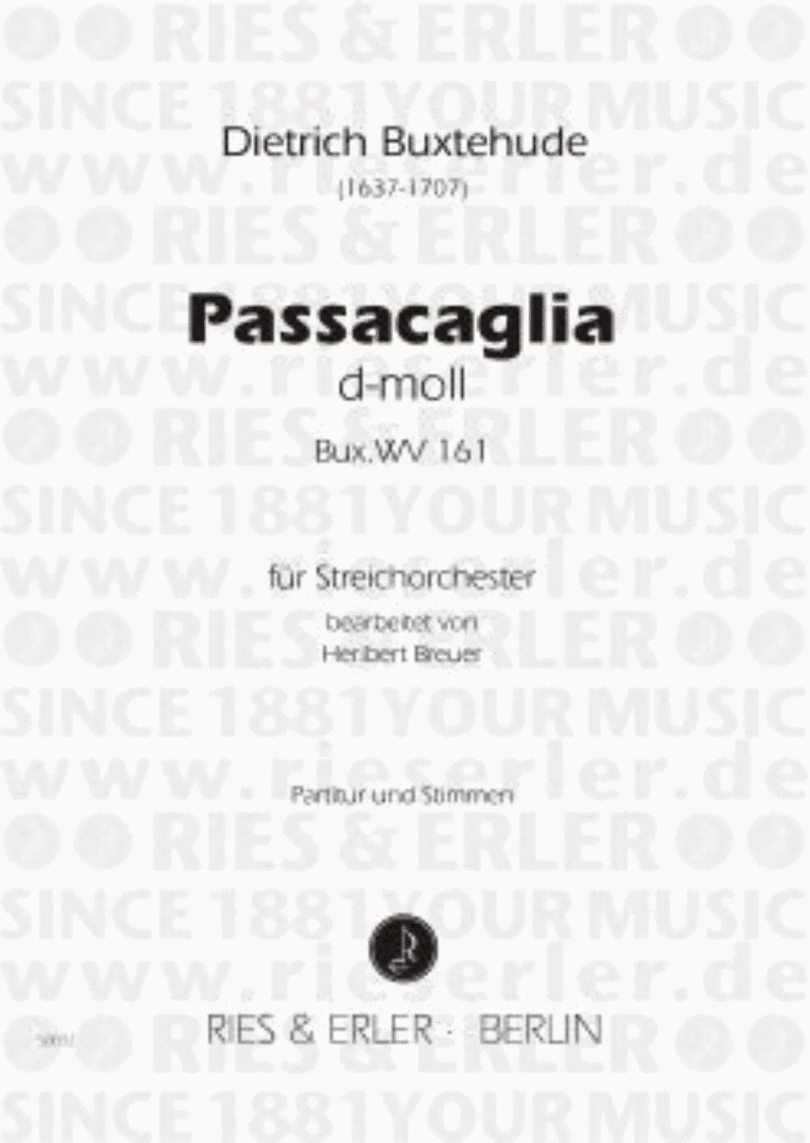 Passacaglia d-Moll BuxWV 161 School and Community scores gallery preview page 1