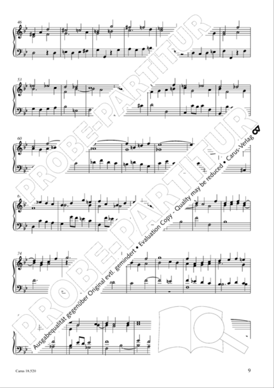 Partita in B flat Major Harpsichord scores gallery preview page 10