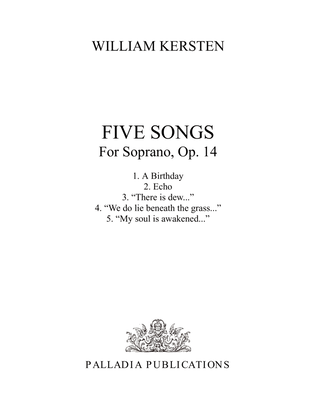 Book cover for Five Songs for Soprano - Song-Cycle, Op. 14
