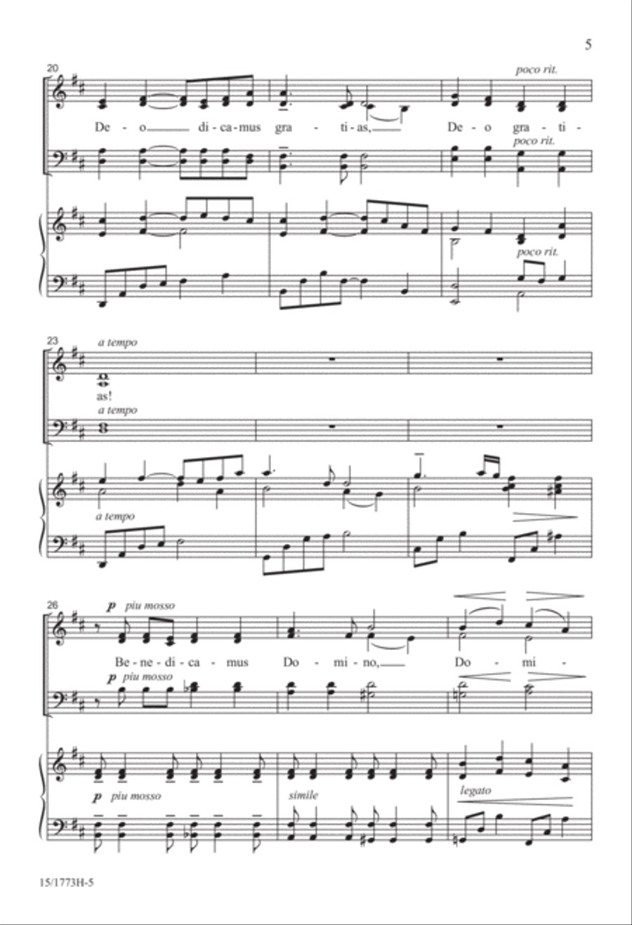 Deo Dicamus Gratias Deo Dicamus Gratias 4-Part scores gallery preview page 5