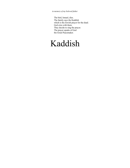 Kaddish - a new melody for the ancient prayer image number null