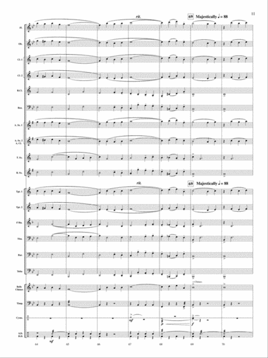Swedish Hymn of Praise Concert Band scores gallery preview page 11