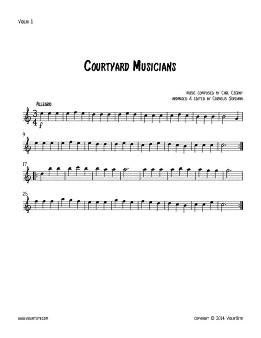 C. CZERNY : Courtyard Musicians, an easy string quartet image number null