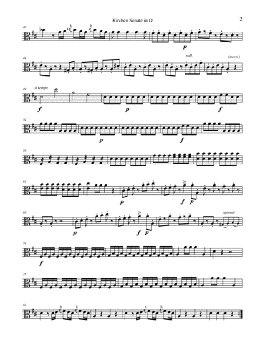 Mozart Church Sonata in D String Orchestra scores gallery preview page 4