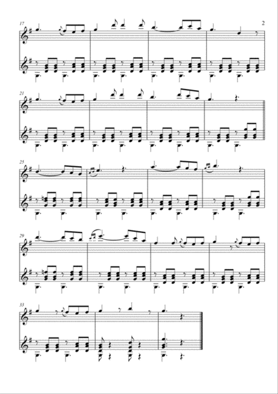 Easy Flute Guitar duets by Giuliani 74-3 Flute scores gallery preview page 2
