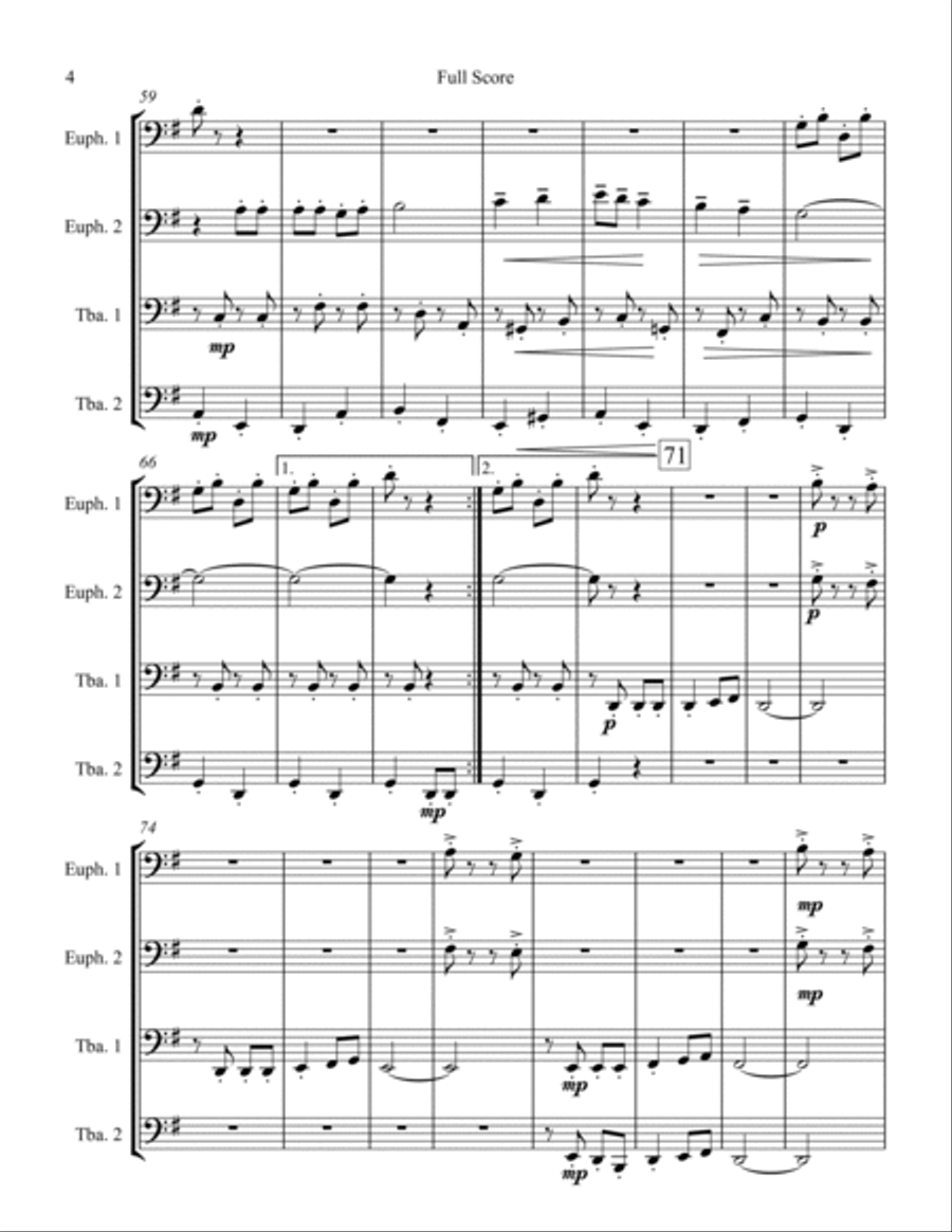 There Is Nothin' Like A Dame Euphonium scores gallery preview page 4