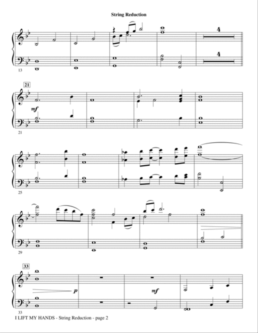 I Lift My Hands - Keyboard String Reduction Choir scores gallery preview page 2