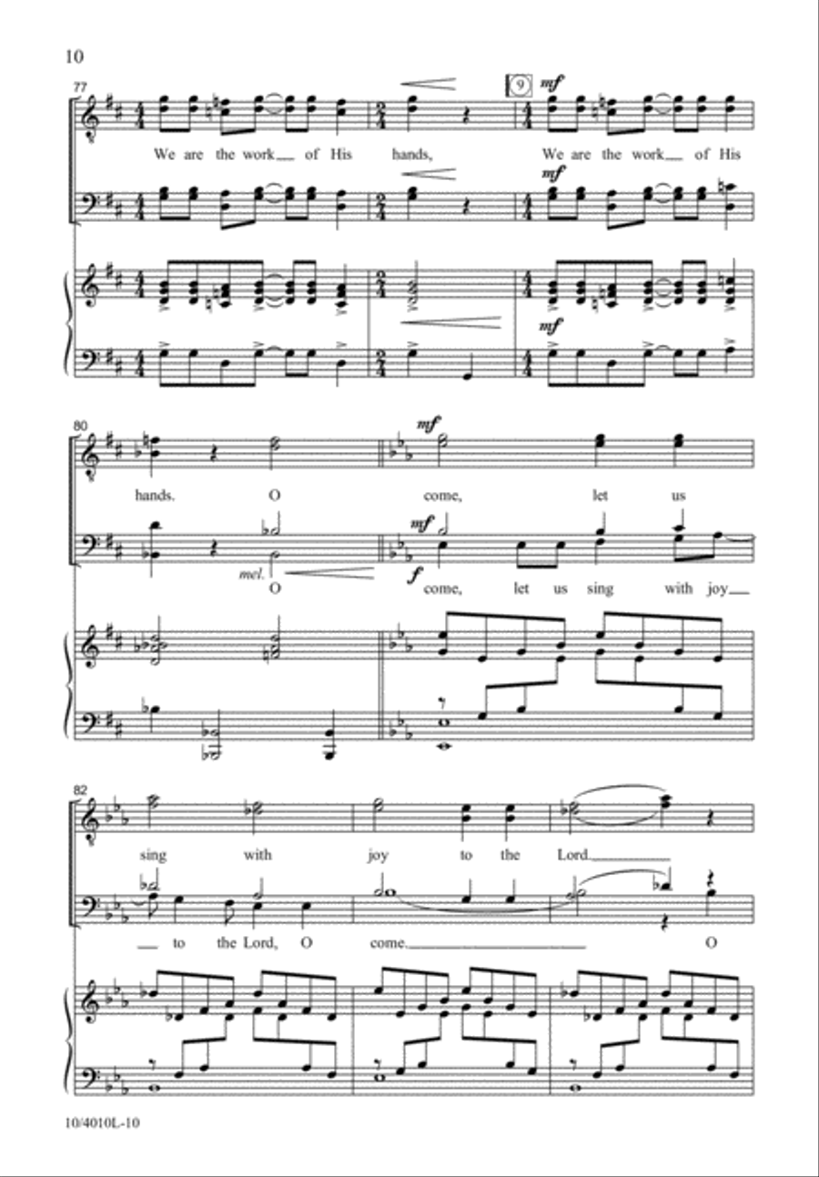 O Come, Let Us Sing TTBB scores gallery preview page 11
