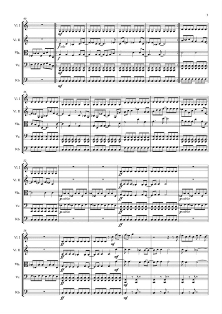 Gimme All Your Lovin' String Quintet scores gallery preview page 3