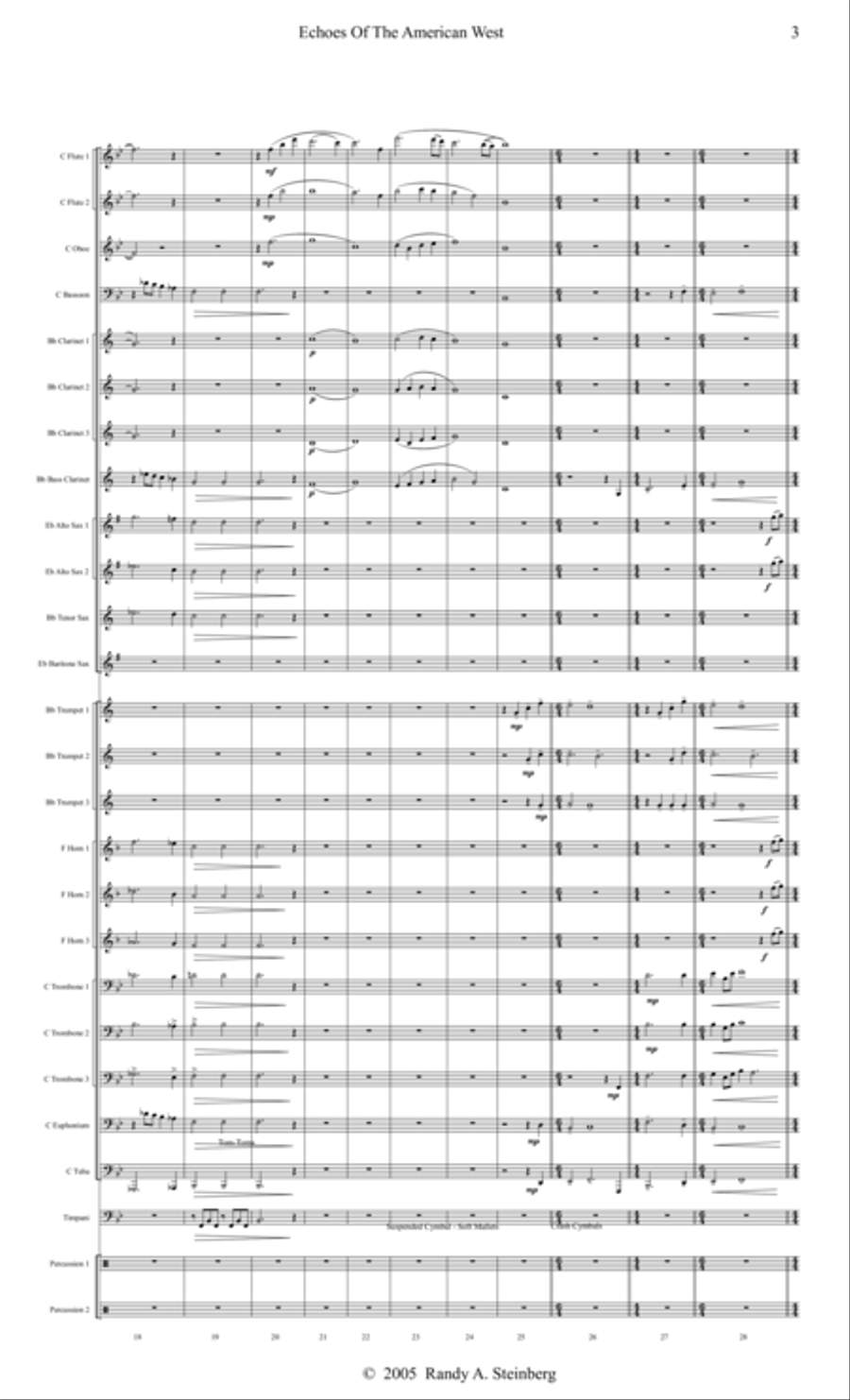 Echoes Of The American West Concert Band scores gallery preview page 6