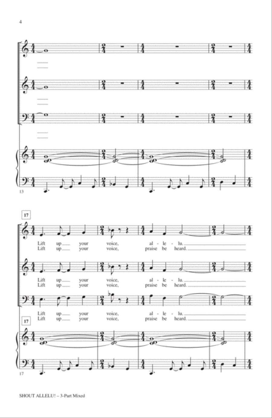 Shout Allelu! 3-Part scores gallery preview page 2