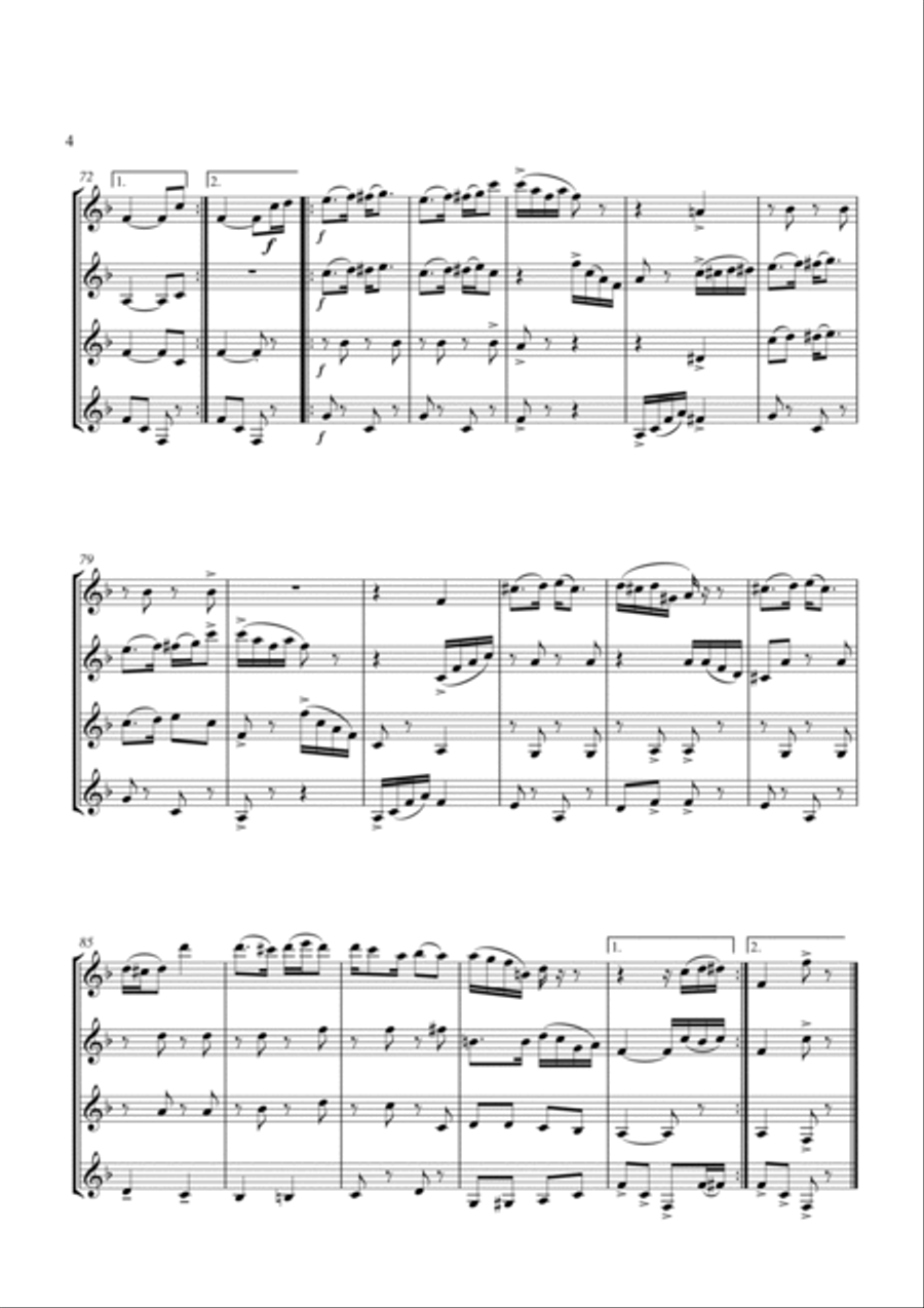 Country Club Rag Woodwind Quartet scores gallery preview page 4