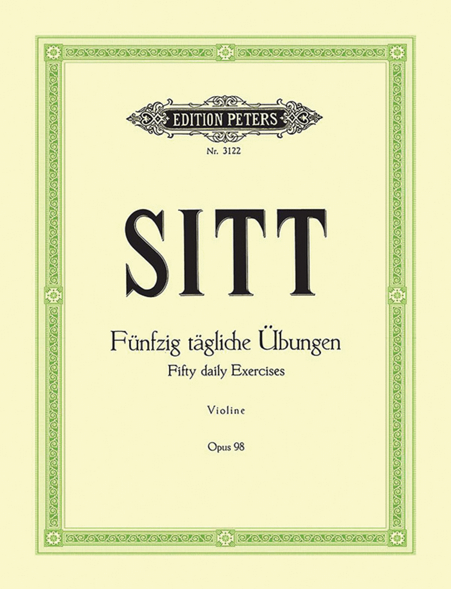 50 Daily Exercises for the Left Hand Op. 98 for Violin Violin scores gallery preview page 1
