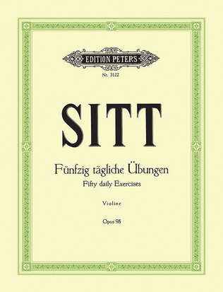 Book cover for 50 Daily Exercises for the Left Hand Op. 98 for Violin