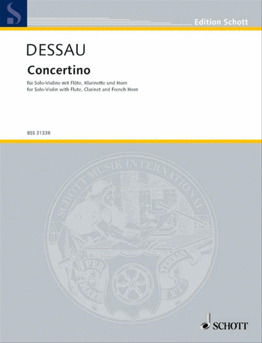 Dessau P Concertino (fk) Clarinet scores gallery preview page 1