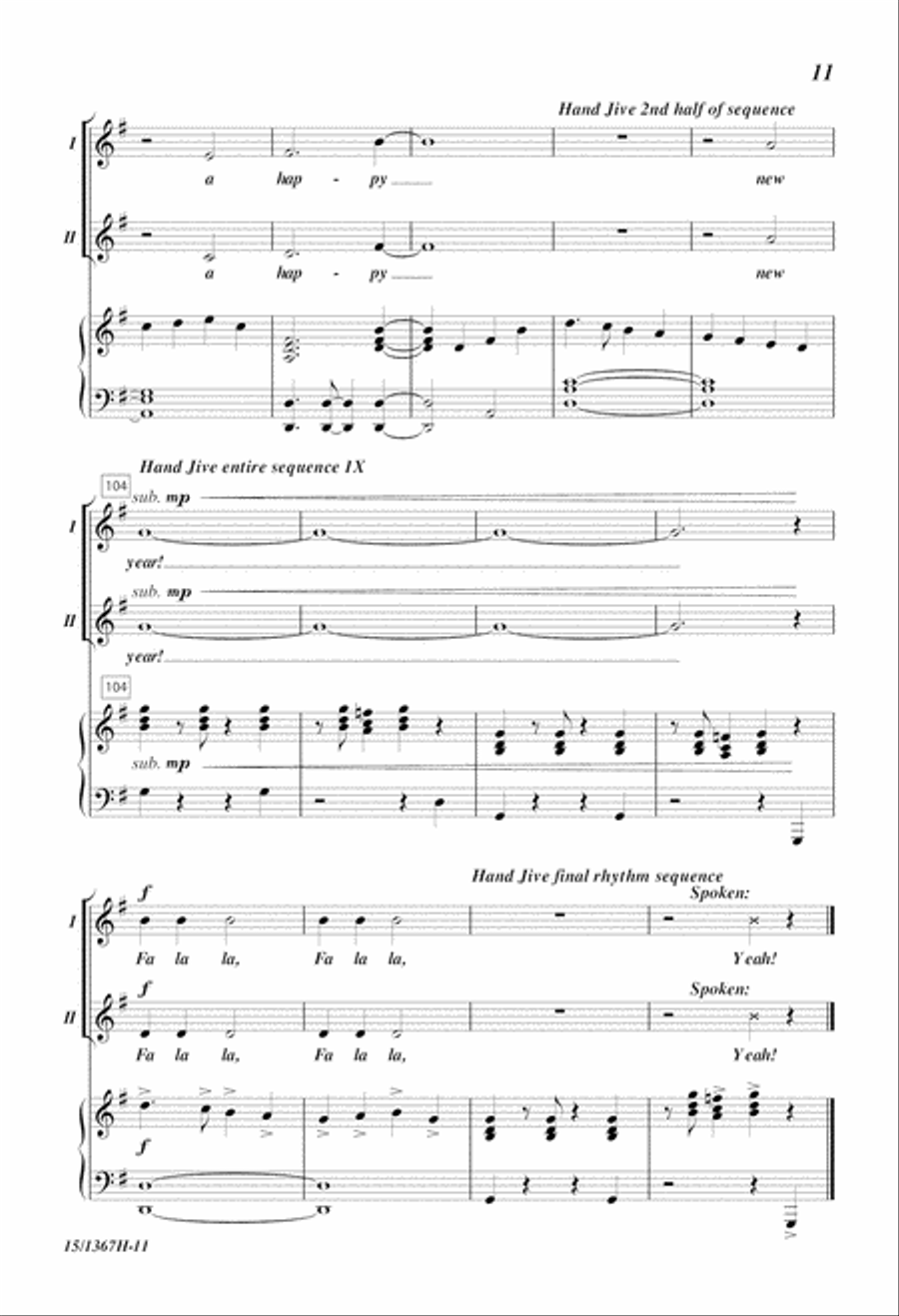 A Holiday Hand Jive A Holiday Hand Jive 2-Part scores gallery preview page 11