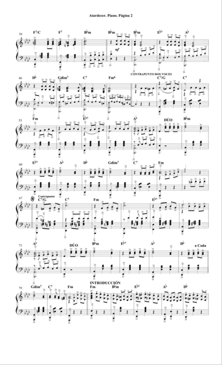 Atardecer (Un atardecer - Vals 1937) Por: Antonio Casciani - Eduardo De Pauli Piano Method scores gallery preview page 2