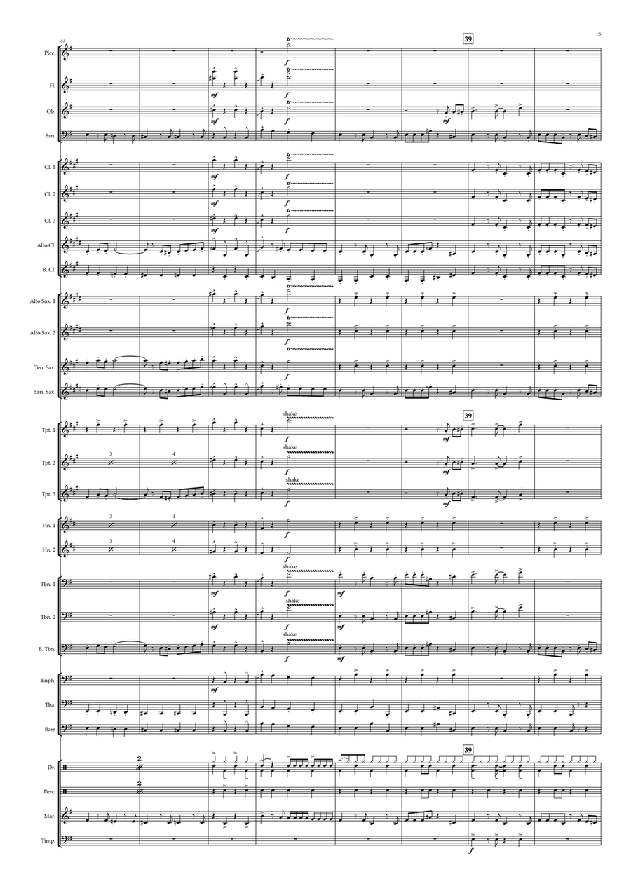 Rich Man's Frug Concert Band scores gallery preview page 5