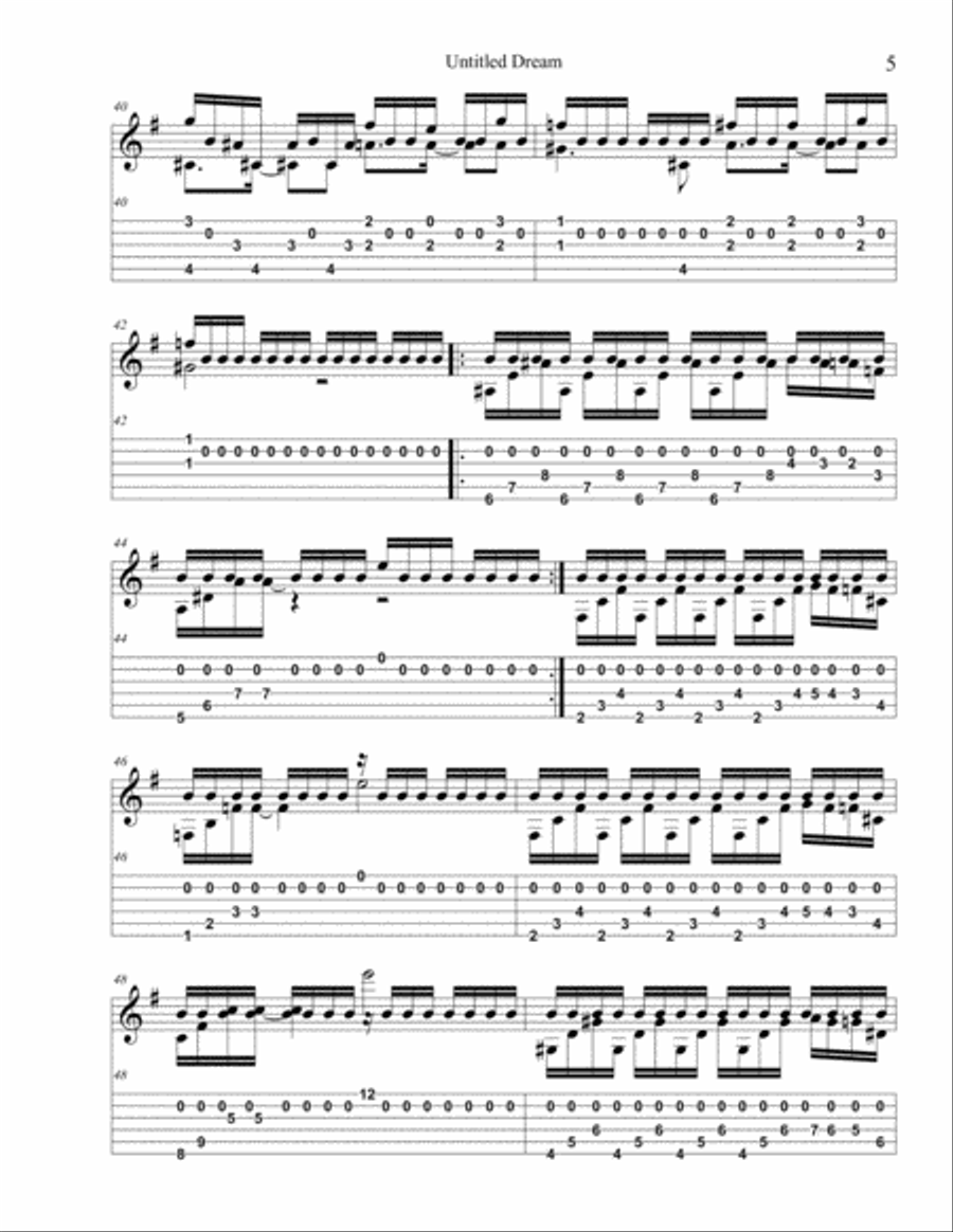 the Awakening Guitar Tablature scores gallery preview page 5