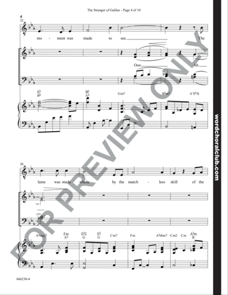 The Stranger of Galilee - Anthem 4-Part scores gallery preview page 4