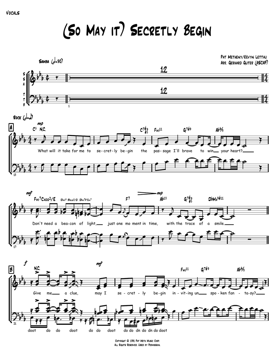 So May It Secretly Begin Choir scores gallery preview page 1