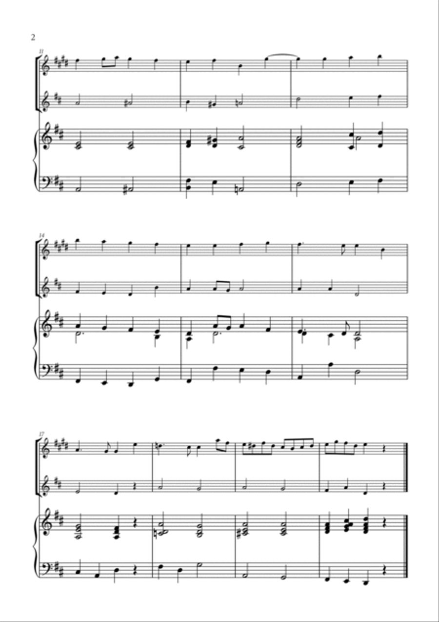 L. v. Beethoven - Ode to Joy (from Symphony No. 9) (for Clarinet, Violin and Piano) B-Flat Clarinet scores gallery preview page 2