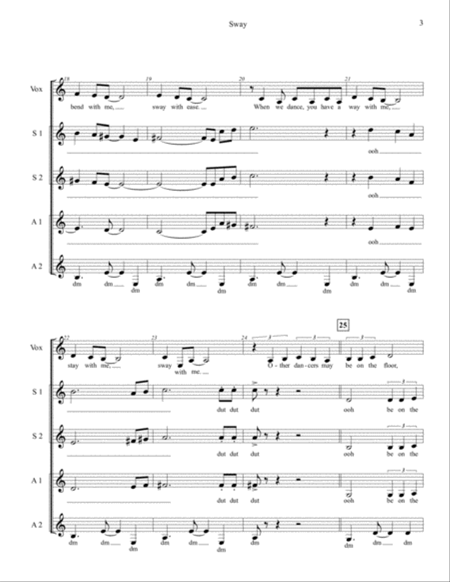Sway (Quien Sera) Sway (Quien Sera) SSAA scores gallery preview page 3