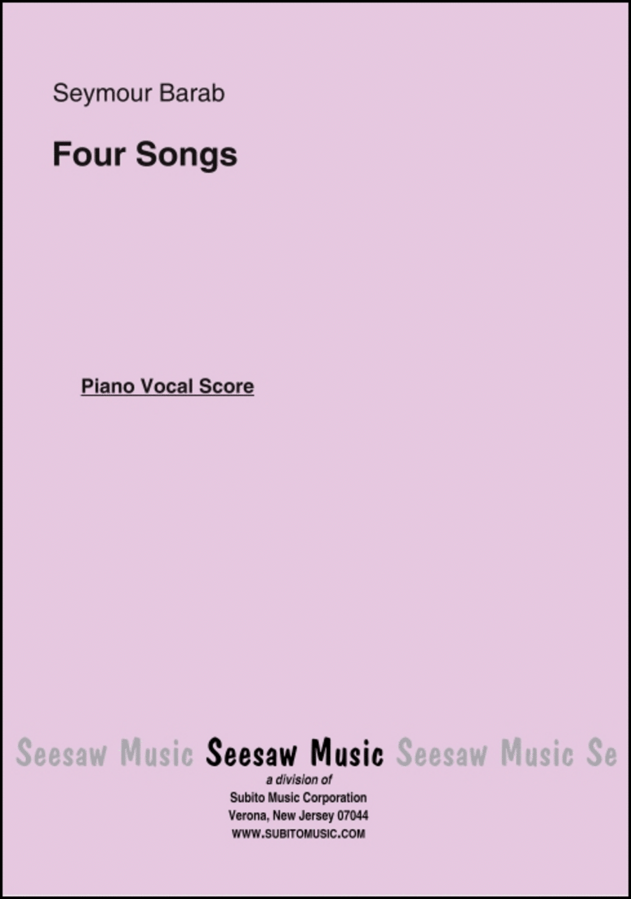 Four Songs Four Songs Choir scores gallery preview page 1