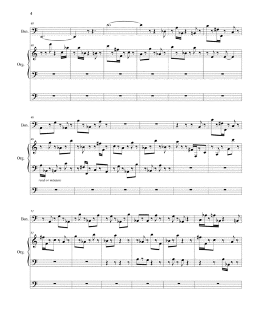 Three Pieces for Bassoon and Organ Woodwind Duet scores gallery preview page 4