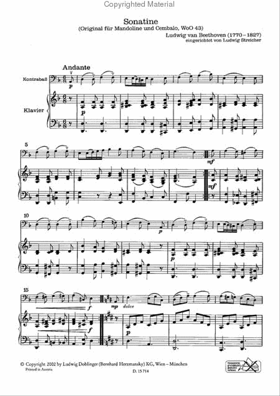 Sonatine Double Bass scores gallery preview page 2