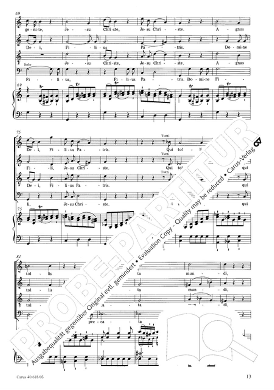 Mass in C (Missa in C) 4-Part scores gallery preview page 14
