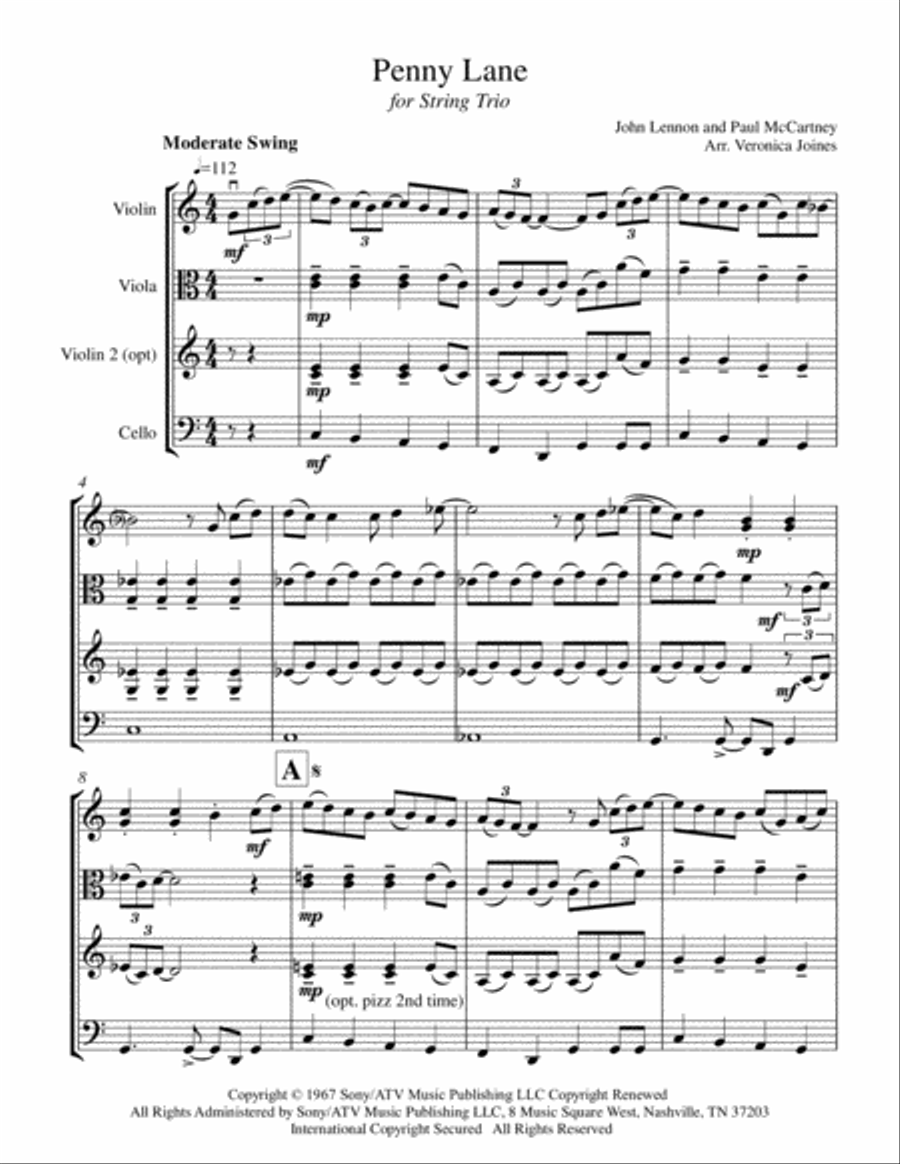 Penny Lane Penny Lane String Trio scores gallery preview page 2