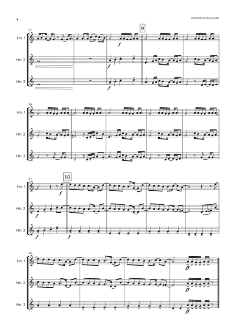 Watermelon Sugar Brass Ensemble scores gallery preview page 5