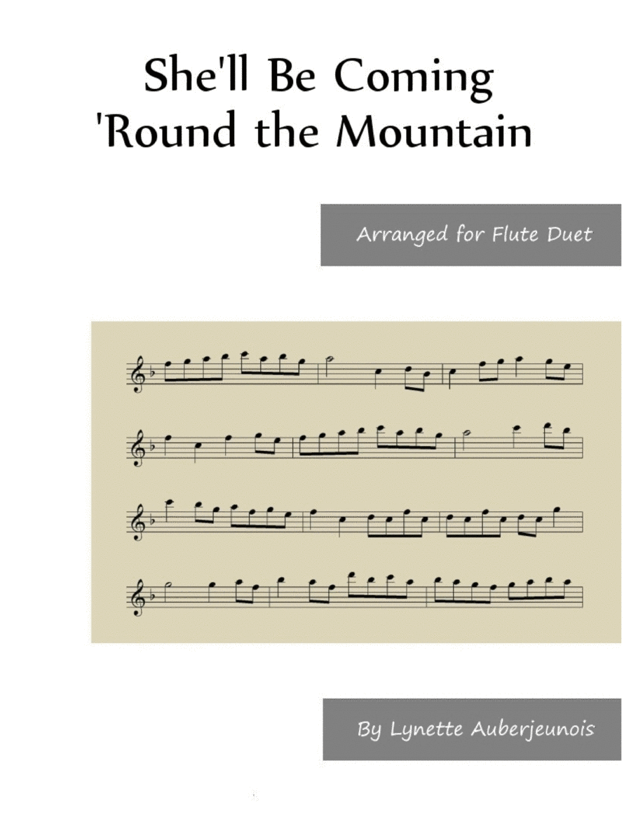 She’ll Be Coming ‘Round the Mountain - Flute Duet image number null